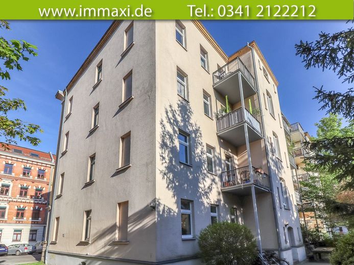 CONNEWITZ + 3-RAUM WOHNUNG HOCHPARTERRE + VERMIETET – Hausansicht-Rückseite