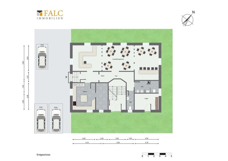 Wohn(t)raum mit Gewerbe und XXL-Grundstück, mitten in der City - FALC Immobilien Heilbronn – Erdgeschoss