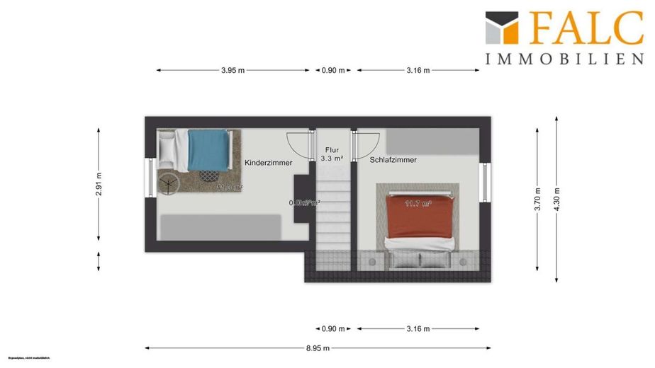 ***Einfamilienhaus in ruhiger Lage auf großem Grundstück - viel Raum für Ihre Ideen*** – Grundriss Obergeschoss