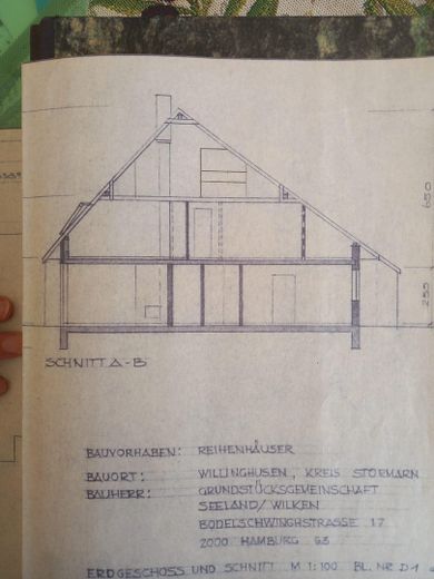 Reihenmittelhaus Barsbüttel-Willinghusen – Schnittbild