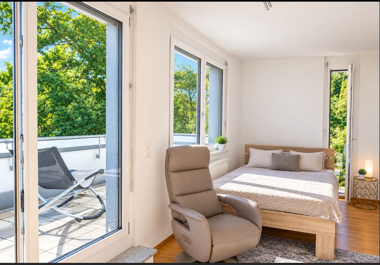 Moderna villetta a schiera di testa con giardino esposto a sud-ovest – 2.OG Gallerie