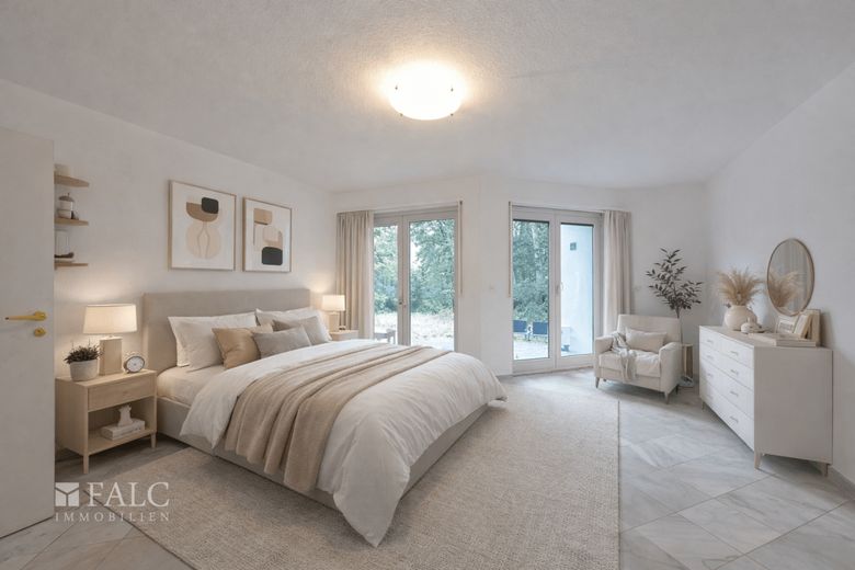 Gartenrefugium in Harlaching - Großzügige Maisonette-Wohnung mit drei Terrassen – Einrichtungsbeispiel EG Zimmer 1