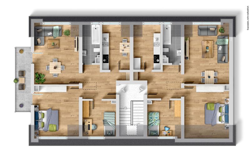 Sogno mansardato + giardino + sottotetto - subito disponibile – Wohnung 12 ohne Balkon 