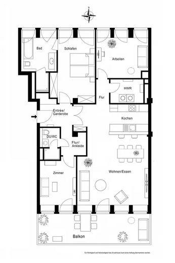 Exklusive 4-Zimmer-Residenz mit Südbalkon & Concierge im Gerling Quartier | Sofort bezugsfrei – Grundriss