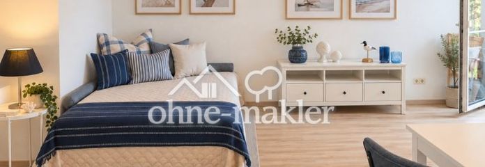 बालकनी और निर्मित रसोई वाला सुसज्जित 1-कमरे का अपार्टमेंट – लगभग 39 m²