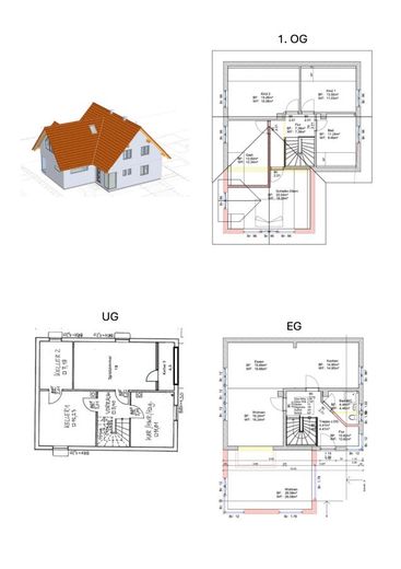 Familienfreundliches möbliertes Haus mit Garten nahe Berlin - befristet – Grundriss