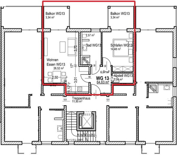 Grundriss Wohnung