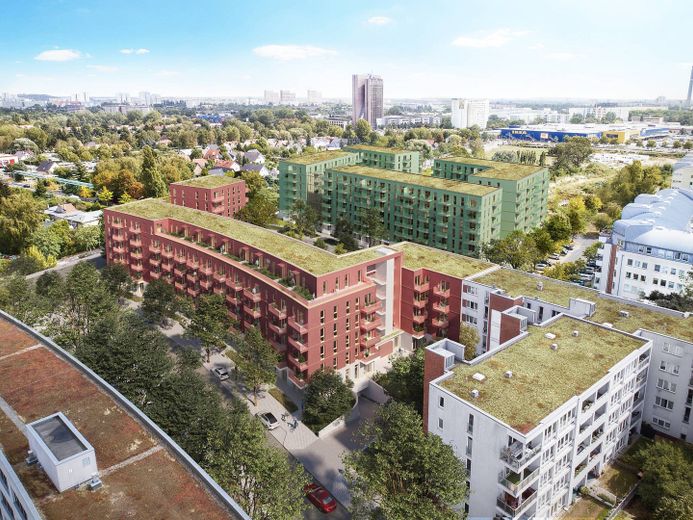 Geräumige 2-Zimmer-Wohnung mit EBK und 2 BALKONEN im Stadtquartier 'Ferdinand's Garden' – Außenansicht III (Visualisier…