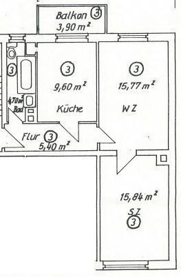 2-Zimmer mit Einbauküche, Balkon, Dusche und Laminat zum Toppreis! – Grundriss_1.OGlinks