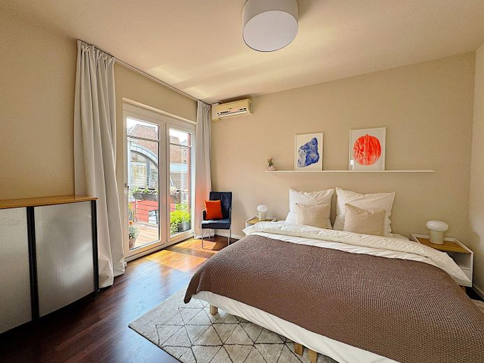 Penthouse exclusif dans le quartier belge – Un logement meublé avec style, calme et lumière – Zweites Schlafzimmer