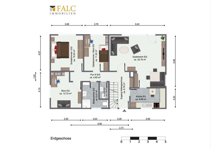 ***Großzügiges Einfamilienhaus mit viel Platz und Gartenidylle in ruhiger Lage*** – Grundriss Erdgeschoss