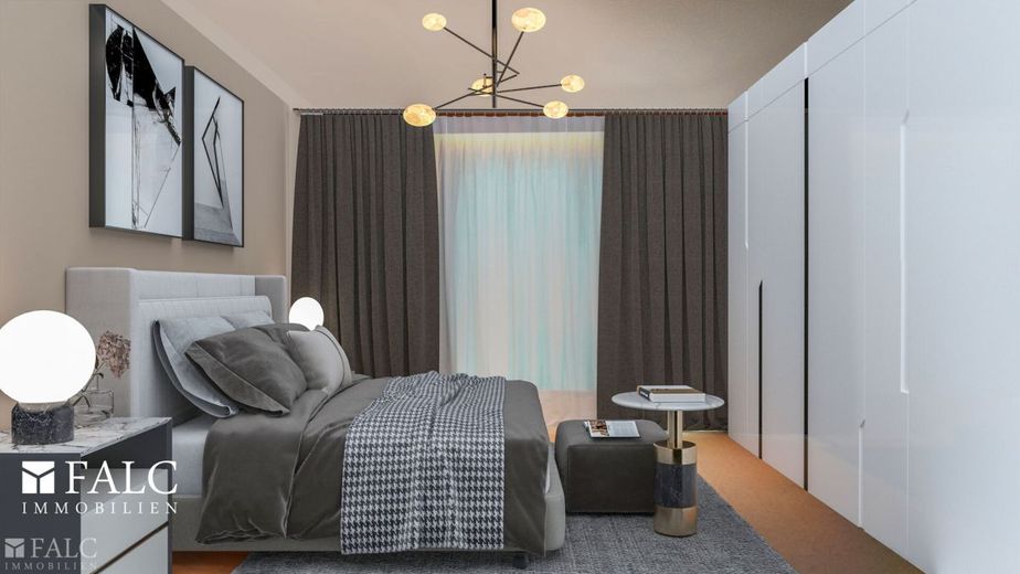 Schlafzimmer Obergeschoss - virtuell bearbeitet