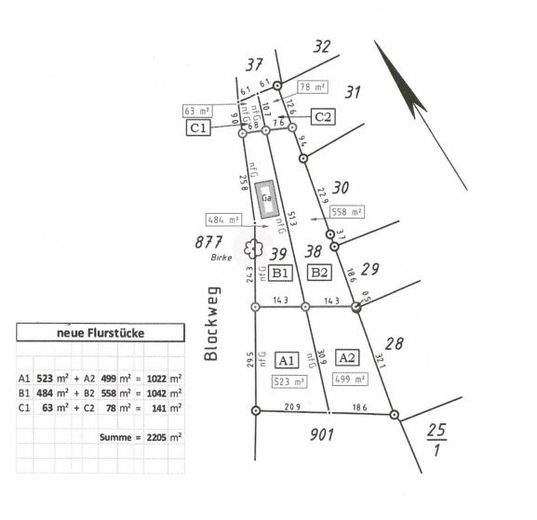 Bauträgerfreies Traumgrundstück mit ca. 1.000 m² in ruhiger Lage von Groß Lindow – Flurstückteilung