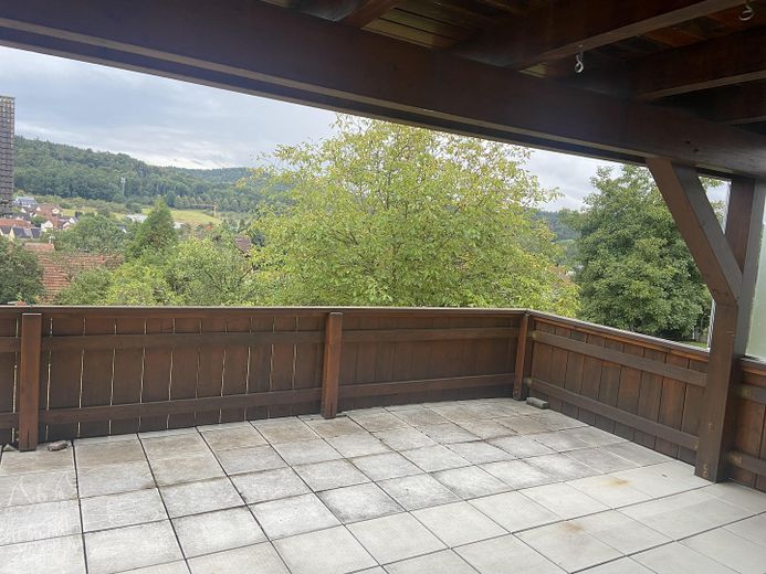 Große Terrasse Blick traumhaft