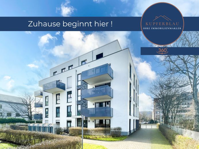 Moderne 2-Zimmer-EG-Eigentumswohnung mit Terrasse und Stellplatz in Bonn-Hochkreuz – Außenansicht