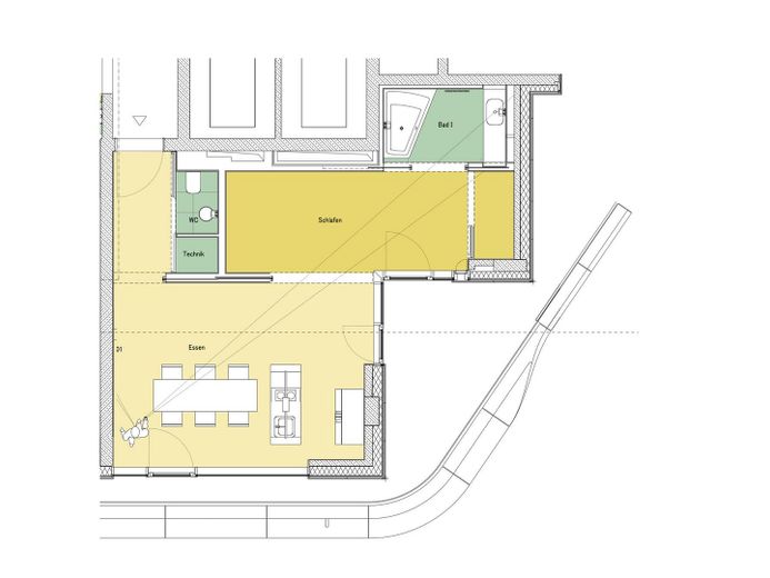 Designwohnung im Marco Polo Tower – mit Blick auf das Wendebecken des Hafens – Grundriss 8. OG