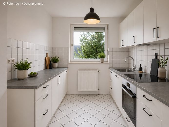 Zentrale Lage, neue Küche, helle Wohnung, 3 Zimmer – So wird die Küche aussehen