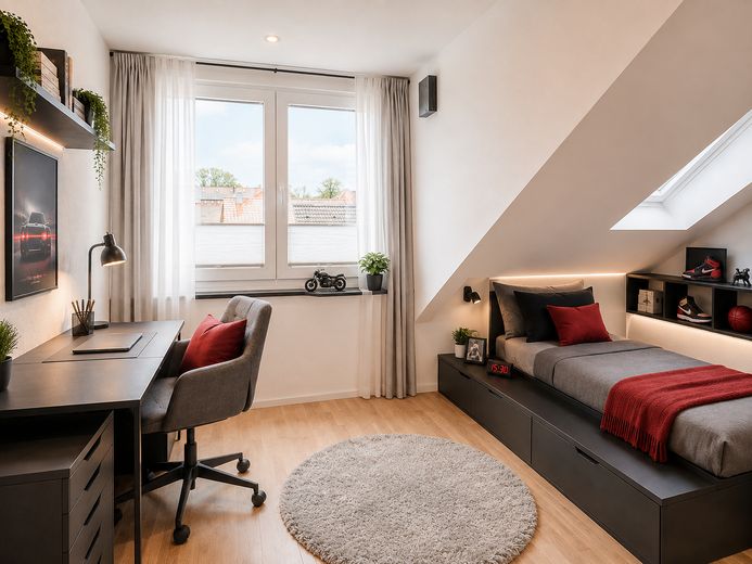 Architektur trifft Lebensqualität – Ihr exklusives Penthouse in Brunnthal/OT Faistenhaar – Kinzerzimmer 1