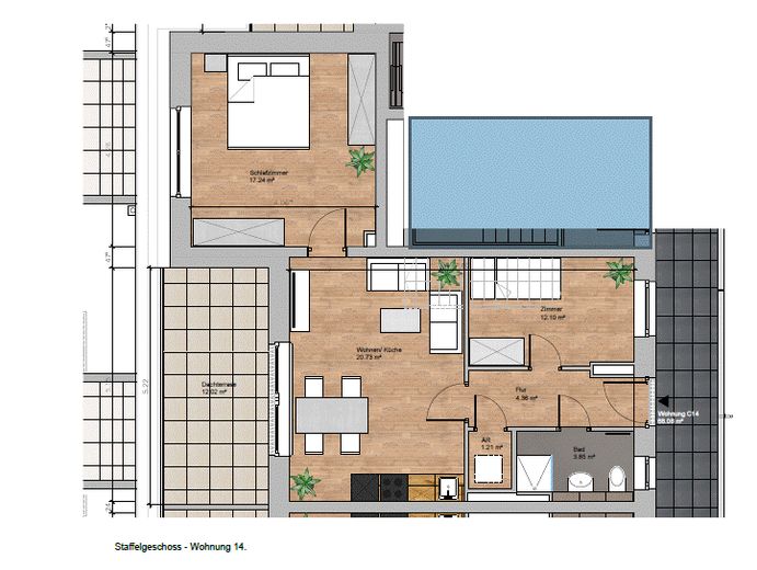 Grundriss Beispiel Whg. 14