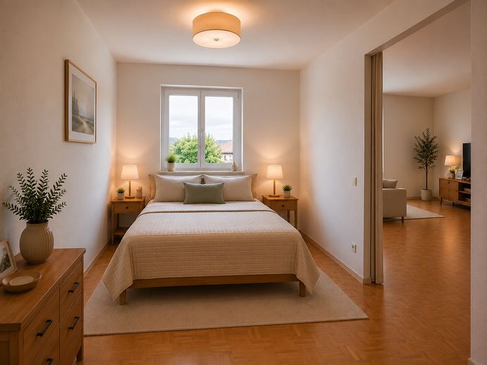 Seniorengerechte und barrierefreie 2,5-Raum-Wohnung mit Südloggia in Dinslaken-Hiesfeld! – Schlafzimmer