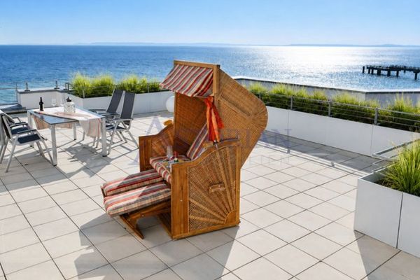 Logenplatz über der Ostsee – 82 m² Dachterrasse mit Blick auf den SailGP