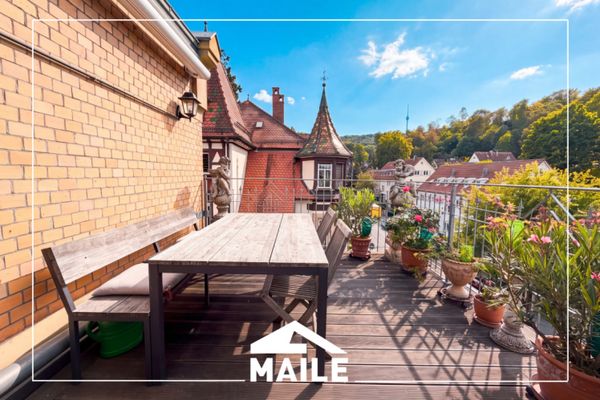 Große Traum-Maisonette mit zwei Terrassen, Garage und Weitblick