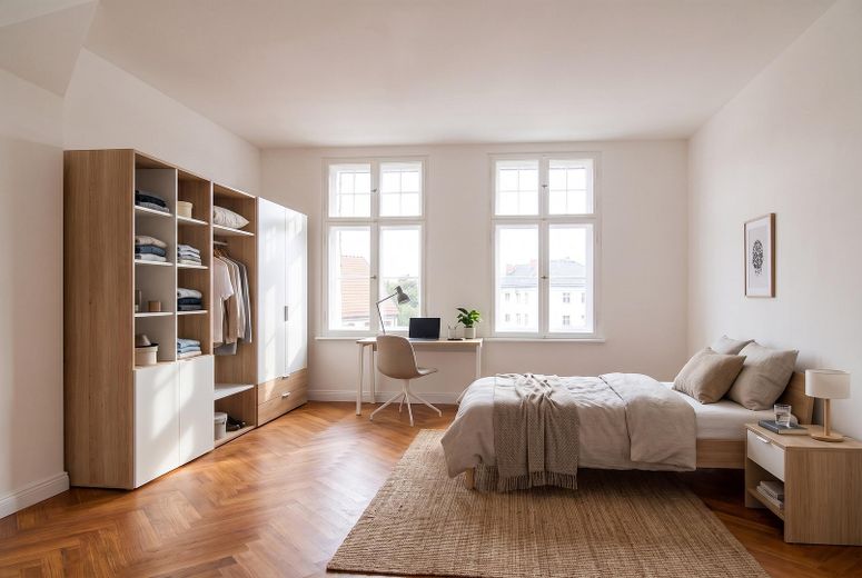 Vivienda moderna con apariencia histórica - Piso en propiedad completamente renovado - directamente del propietario – Raum 4_1 - virtuell möbliert