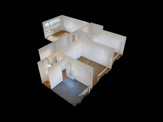 Lübeck-St. Jürgen'de BALKONLU ve harika manzaralı modern 3 odalı daire – 3D-Ansicht Grundriss