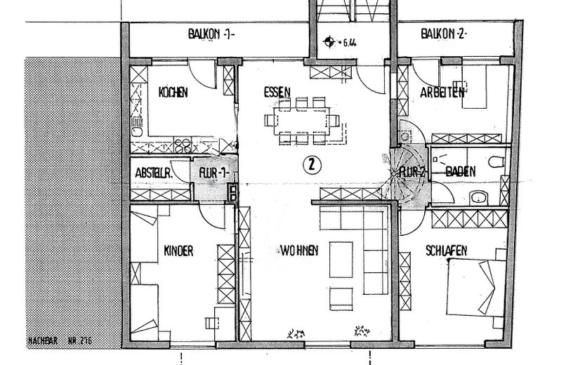 Neuwertige 6-Zimmer-Wohnung mit Einbauküche, Hauswirtschaftsraum und 2 Balkonen – Foto 9