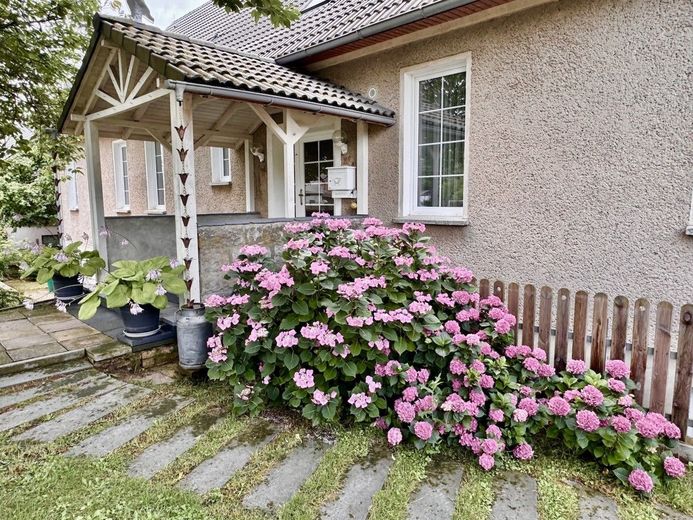 HORN IMMOBILIEN + großzügiges und elegantes Einfamilienhaus mit Einliegerwohnung und Garage in Gartz – Eingang