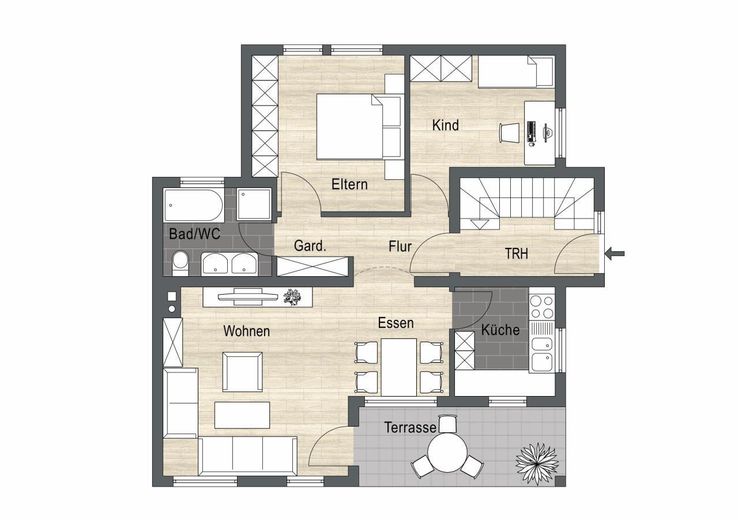 Grundriss - vor Umbau