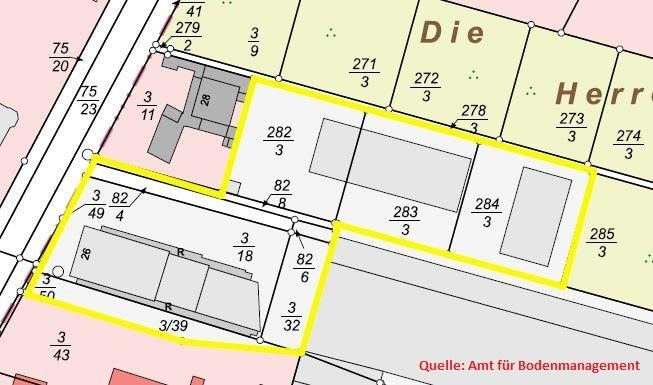 GUTE LAGE IN GUDENSBERG - Vielseitig nutzbare Gewerbeimmobilie mit Lager- und Freiflächen – Auszug Liegenschaftskarte