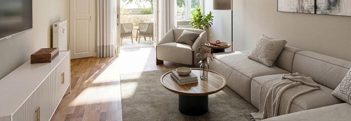 Wohnzimmer möbliert
