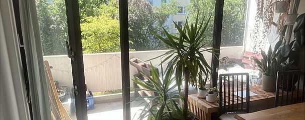 Ausblick zum Balkon