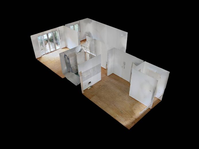 ** Appartamento con 2 locali al piano terra con terrazza soleggiata a Lipsia ** – 3D-Ansicht Grundriss