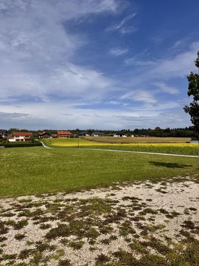 Baugrundstück mit Bergblick in Breitbrunn am Chiemsee – Ausblick Nord aufs Grundstück