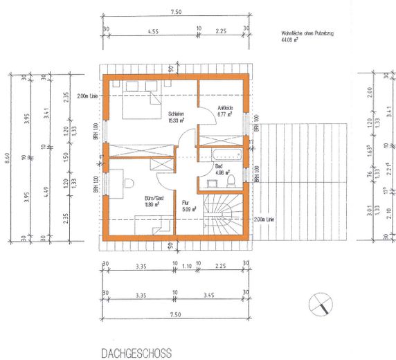 Isı pompalı müstakil ev – Grundriss Dachgeschoss