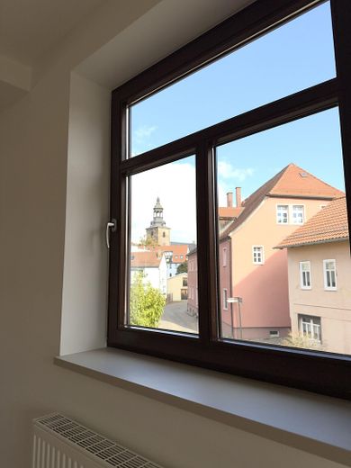 Blick aus dem Wohn-Essbereich