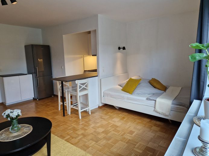 Küchen- und Schlafbereich