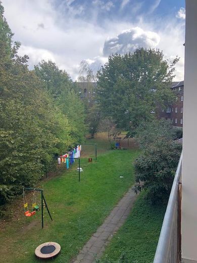 1 Zimmer Wohnung – Grünanlage hinter dem Haus
