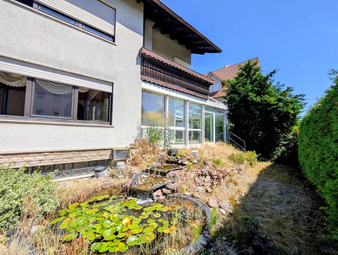 Centraal in Goldbach met veel ruimte voor het hele gezin – Außenansicht Garten