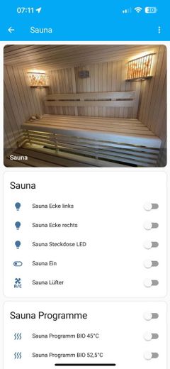 Smart-Home - Steuerung Sauna