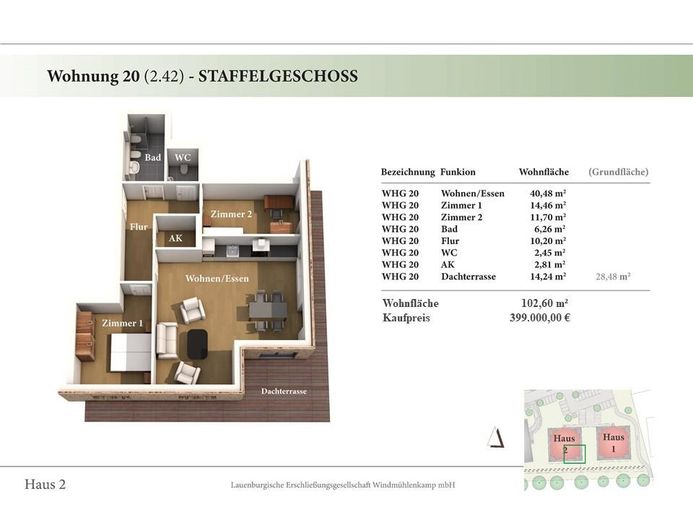 3 Zimmer STG Neubau-Eigentumswohnung 2.42 – STG Wohnung 2.42