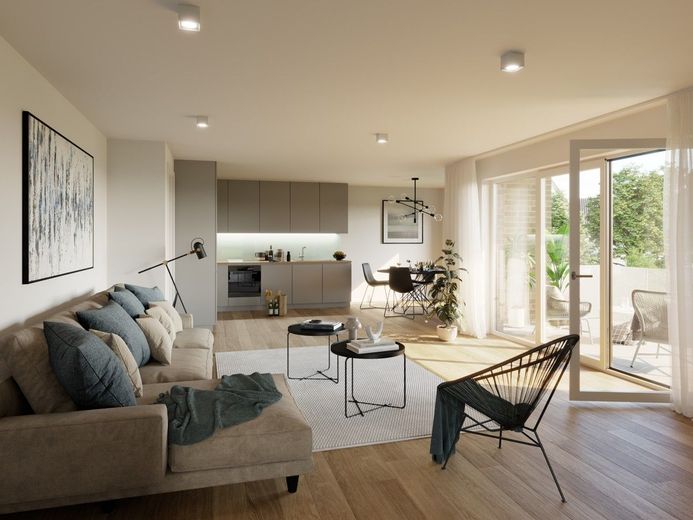 Exquisiter Neubau in idyllischer Lage am Nordseedeich mit 6 ETW inkl. Terrasse oder Balkon- KfW40 EE – Wohnzimmer