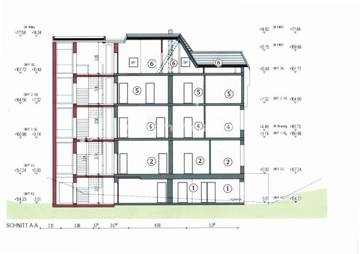 **außergewöhnliche, sanierte Jugendstilwohnung mit Aufzug &amp; Stellplatz in historischer Villa** – 5-Kelterstr.185 Kreuzau Schnitt