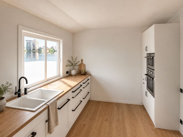 5% AfA - Auf 69 m² stilvoll Wohnen oder mit Rendite vermieten – The Attic Apartment – Küche