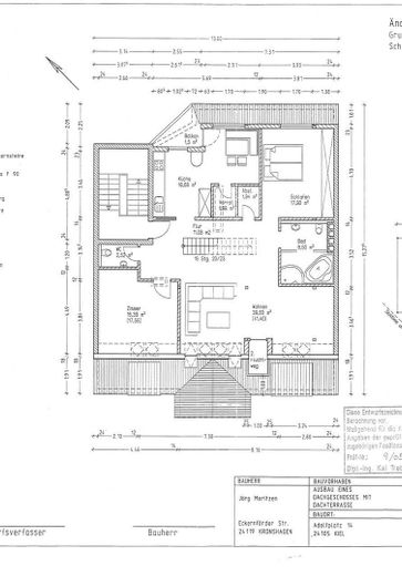 Altbau-Dachgeschosswohnung mit privater Dachterrasse am Adolfplatz — 127m², provisionsfrei – Grundriss 1