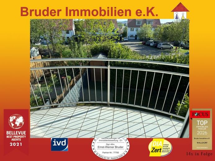 Wiesloch: Reihenendhaus mit Blick über Wiesloch, Bj. 2006, 4 SZ, Erbpacht, FREI, keine Käufer-Prov. – Foto 1