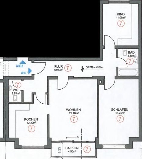 Appartement calme de 3 pièces avec balcon, garage et toilettes invités dans un cadre verdoyant près d’Almenhof – Photo 3