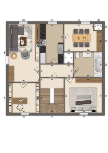 4 Zimmer, Küche und Bad zu vermieten in Pirmasens – Grundriss
